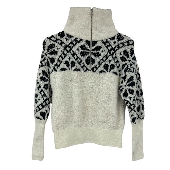 PILCRO anthropology Fleece zip coastal chunky Turtleneck Sweater SZ XS - Picture 1 of 6